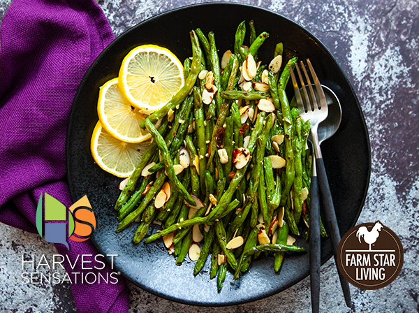 Harvest Sensations Garlic Roasted Spicy Green Beans with Almonds from Farm Star Living